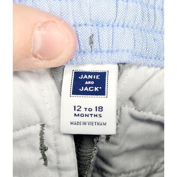 Janie and Jack Grey Slacks Dress Pants Boys 12-18 Months - Picture 3 of 6